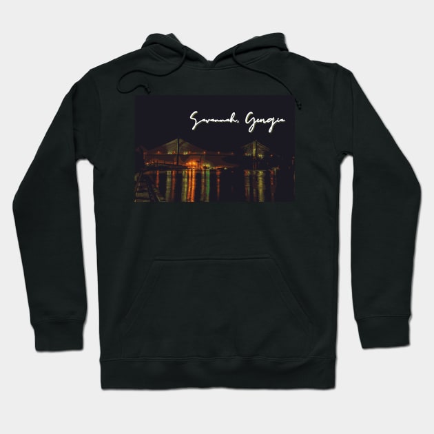 Bridge into Downtown Savannah, Georgia Hoodie by Gestalt Imagery